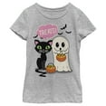 thumbnail image 1 of Girl's Lost Gods Halloween Treat Friends  Graphic Tee Athletic Heather X Small, 1 of 5