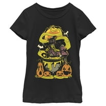 Girl's Lost Gods Halloween Witches' Brew Scene  Graphic Tee Black Medium