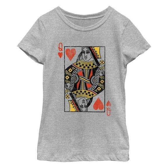 Girl's Lost Gods Heart Queen Card Graphic T-Shirt