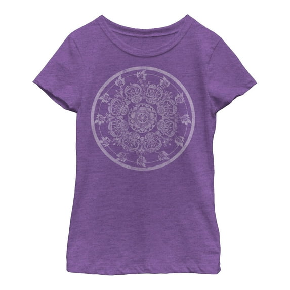 Girl's Lost Gods Henna Circle Graphic Tee Purple Berry Large