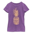 thumbnail image 1 of Girl's Lost Gods Henna Print Pineapple  Graphic Tee Purple Berry X Large, 1 of 3