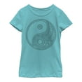 thumbnail image 1 of Girl's Lost Gods Henna Yin Yang  Graphic Tee Tahiti Blue Medium, 1 of 3