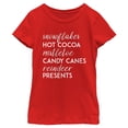 thumbnail image 1 of Girl's Lost Gods Holiday List Graphic Tee Red Large, 1 of 5