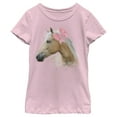 thumbnail image 1 of Girl's Lost Gods Horse in Pink Bow  Graphic Tee Light Pink - Bow Medium, 1 of 4