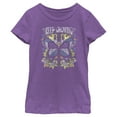thumbnail image 1 of Girl's Lost Gods Keep Growing Butterfly  Graphic Tee Purple Berry Small, 1 of 4
