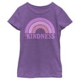 thumbnail image 1 of Girl's Lost Gods Kindness Retro Stripes  Graphic Tee Purple Berry Medium, 1 of 4
