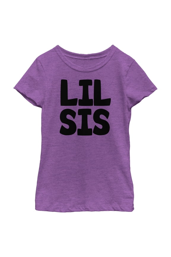 Girl's Lost Gods Lil Sis Graphic Tee Purple Berry Large