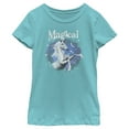 thumbnail image 1 of Girl's Lost Gods Magical Unicorn Graphic Tee Tahiti Blue Large, 1 of 4