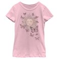 thumbnail image 1 of Girl's Lost Gods Monarch Butterfly Sun  Graphic Tee Light Pink Large, 1 of 4