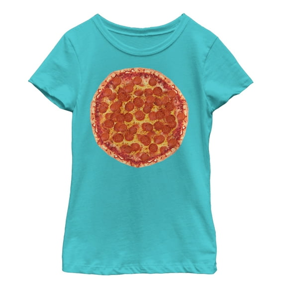 Girl's Lost Gods Pizza is Everything Graphic Tee Tahiti Blue X Large