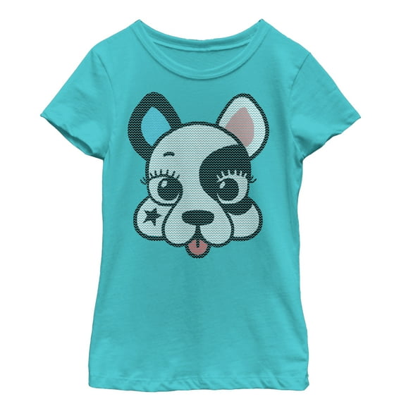 Girl's Lost Gods Puppy Star  Graphic Tee Tahiti Blue Large