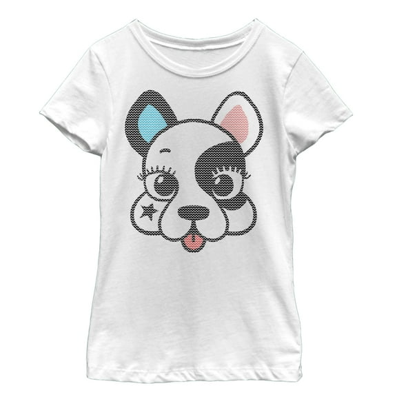 Girl's Lost Gods Puppy Star  Graphic Tee White Medium