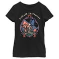 thumbnail image 1 of Girl's Lost Gods Radiate Positivity Skeleton Graphic Tee Black Large, 1 of 4