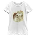 thumbnail image 1 of Girl's Lost Gods Retro Horses Portrait Graphic Tee White X Small, 1 of 4