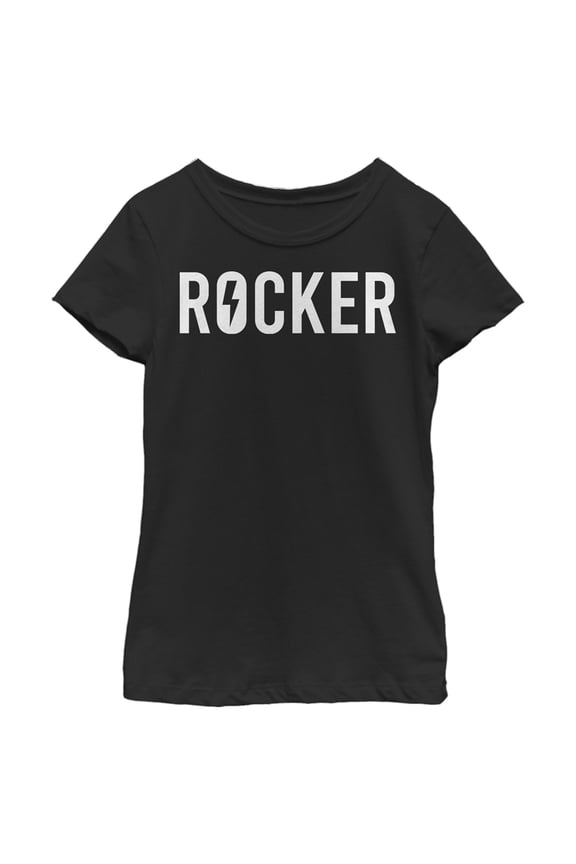 Girl's Lost Gods Rocker Lightning Bolt Graphic Tee Black X Large