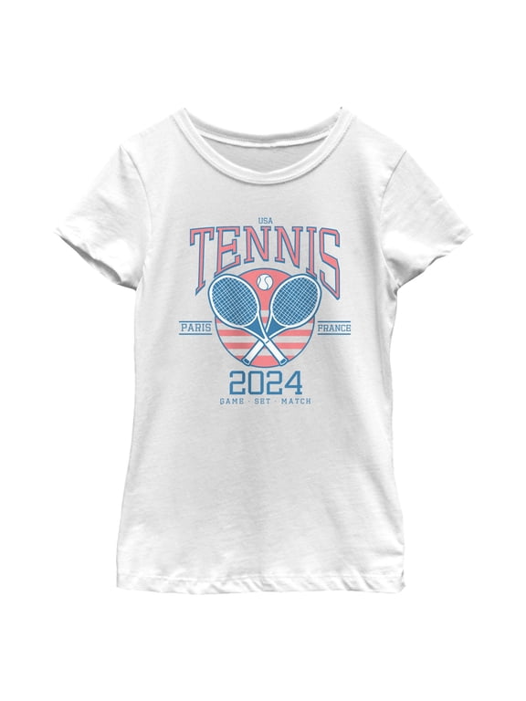 Girl's Lost Gods Tennis Match 2024 Graphic T-Shirt