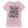 thumbnail image 1 of Girl's Lost Gods This Girl Loves Her Horse  Graphic Tee Light Pink X Large, 1 of 4
