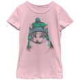 thumbnail image 1 of Girl's Lost Gods Winter Hat Kitten  Graphic Tee Light Pink Large, 1 of 3