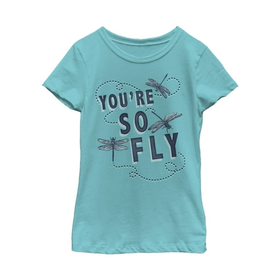 Girl's Lost Gods You're So Fly  Graphic Tee Tahiti Blue Medium
