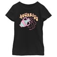 thumbnail image 1 of Girl's Lost Gods Zodiac Aquarius Pop Symbol  Graphic Tee Black X Small, 1 of 4
