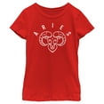 thumbnail image 1 of Girl's Lost Gods Zodiac Aries Ram Symbol  Graphic Tee Red Large, 1 of 5