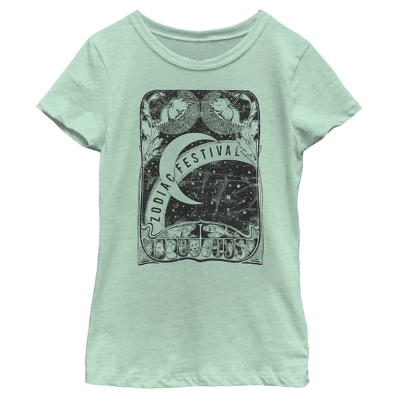 Girl's Lost Gods Zodiac Festival Card  Graphic T-Shirt