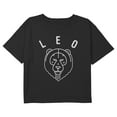 thumbnail image 1 of Girl's Lost Gods Zodiac Leo Line Symbol Graphic Cropped T-Shirt Black X Large, 1 of 3