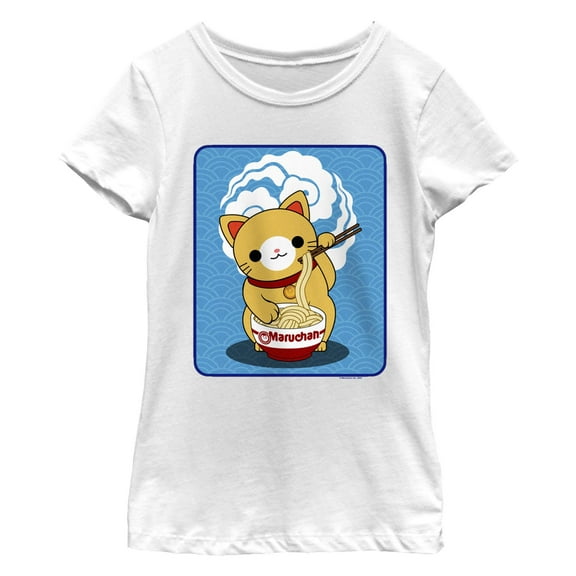Girl's Maruchan Ramen Cat  Graphic T-Shirt