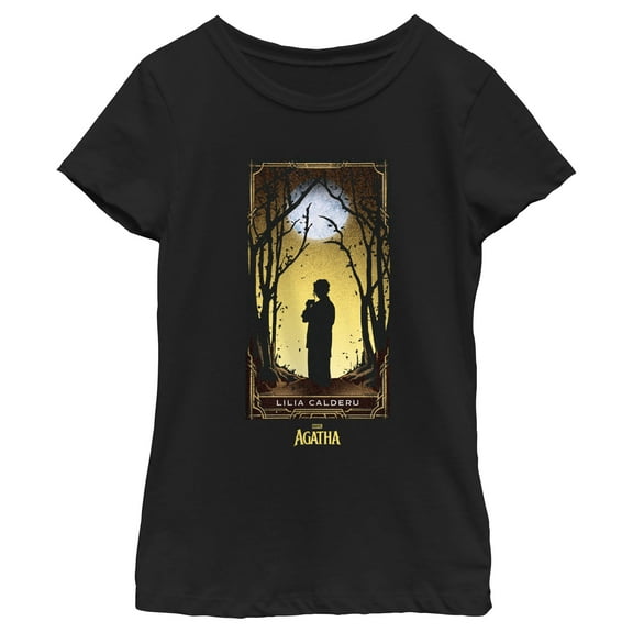 Girl's Marvel: Agatha All Along Calderu Card  Graphic T-Shirt