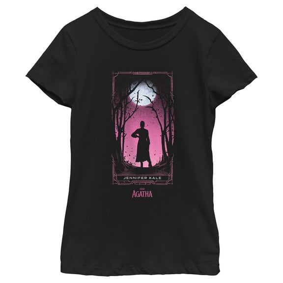 Girl's Marvel: Agatha All Along Kale Card  Graphic T-Shirt