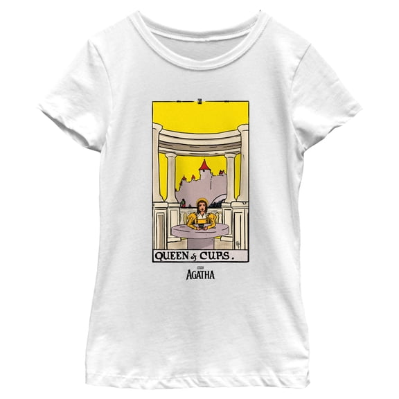 Girl's Marvel: Agatha All Along Queen Of Cups Card Graphic T-Shirt