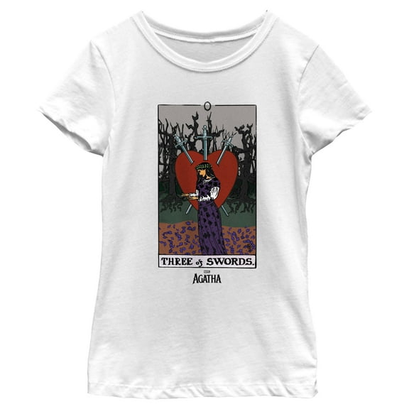 Girl's Marvel: Agatha All Along Three Of Swords  Graphic T-Shirt