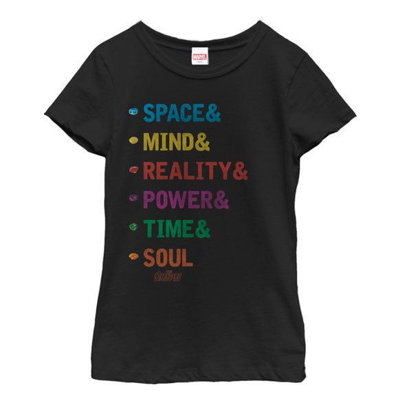 Girl's Marvel Avengers: Avengers: Infinity War Gift of Gauntlet  Graphic Tee Black X Small