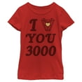 thumbnail image 1 of Girl's Marvel Avengers Endgame 3000 Love Graphic Tee Red X Small, 1 of 5