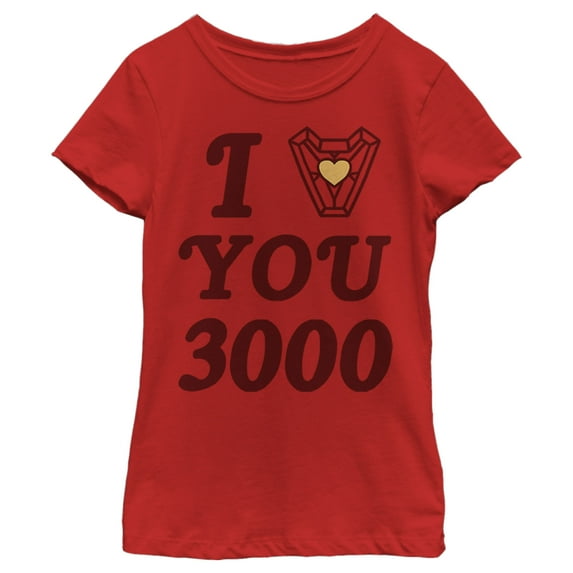Girl's Marvel Avengers Endgame 3000 Love Graphic Tee Red X Small