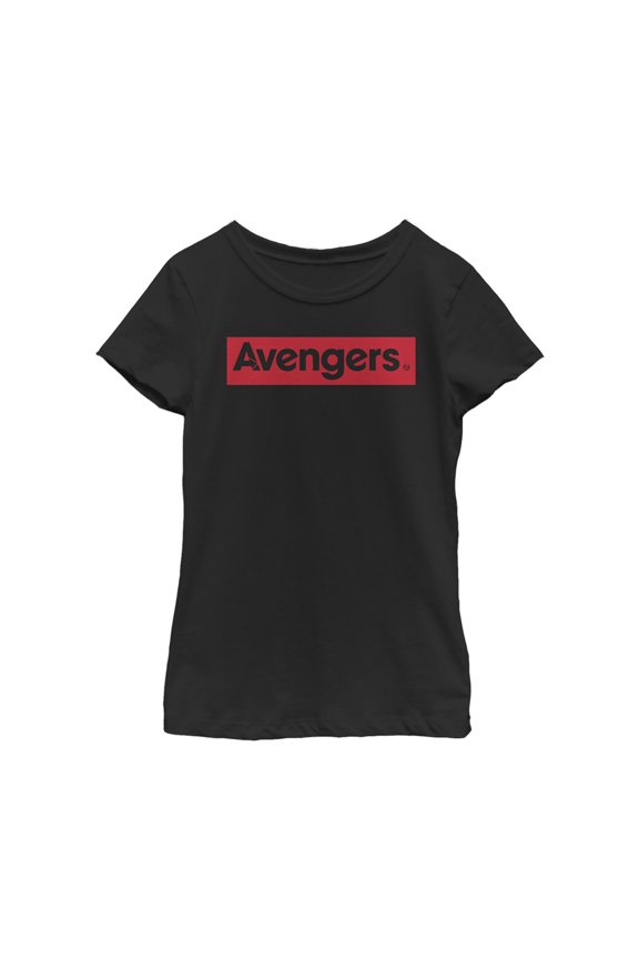 Girl's Marvel Avengers: Endgame Bold Avenger Title Graphic Tee Black Large