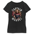 thumbnail image 1 of Girl's Marvel Avengers: Endgame Captain Marvel Space Poster Graphic Tee Black X Small, 1 of 3