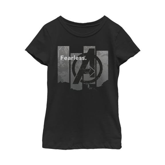 Girl's Marvel Avengers: Endgame Fearless Column Graphic Tee Black Small