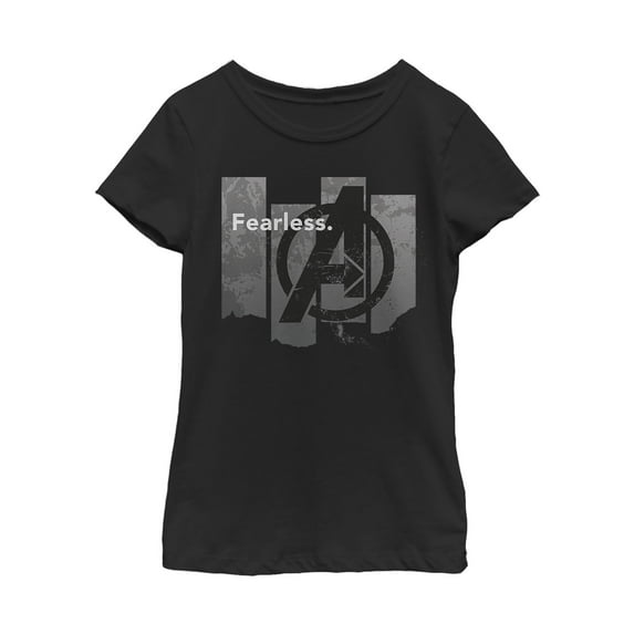Girl's Marvel Avengers: Endgame Fearless Column Graphic Tee Black X Small
