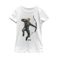 thumbnail image 1 of Girl's Marvel Avengers: Endgame Hawkeye Spray Paint Graphic Tee White Medium, 1 of 4