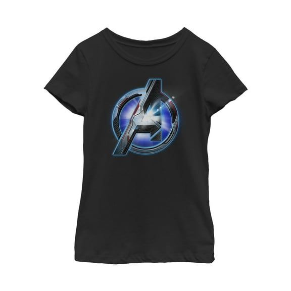 Girl's Marvel Avengers: Endgame High Tech Logo  Graphic Tee Black X Small