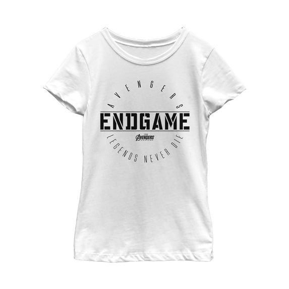 Girl's Marvel Avengers: Endgame Legends Never Die Graphic Tee White Large