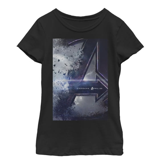 Girl's Marvel Avengers: Endgame Movie Poster  Graphic Tee Black X Small