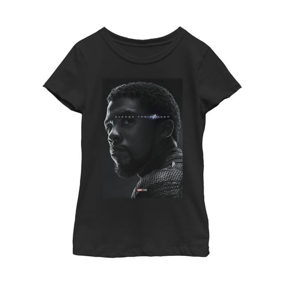 Girl's Marvel Avengers: Endgame Panther Poster  Graphic Tee Black X Small