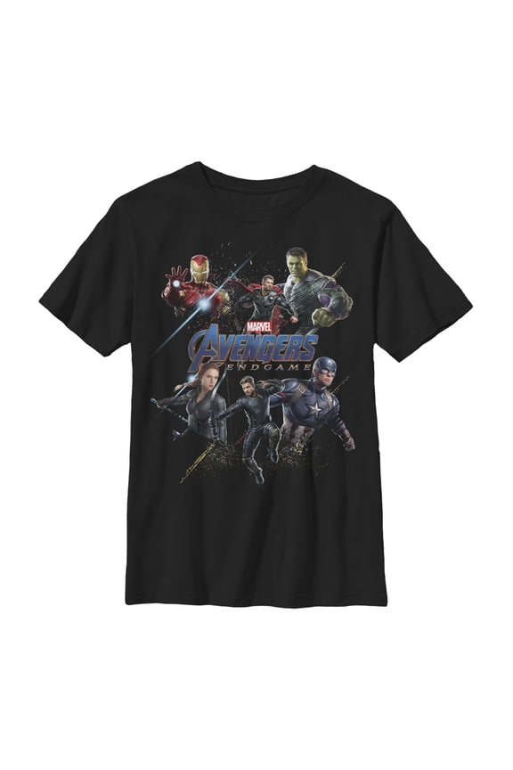 Girl's Marvel Avengers: Endgame Team Hero Graphic Tee Black X Large