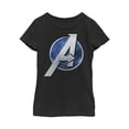 thumbnail image 1 of Girl's Marvel Avengers Game Classic Logo  Graphic Tee Black Large, 1 of 3
