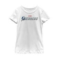 thumbnail image 1 of Girl's Marvel Avengers Game Text Logo  Graphic Tee White Small, 1 of 4