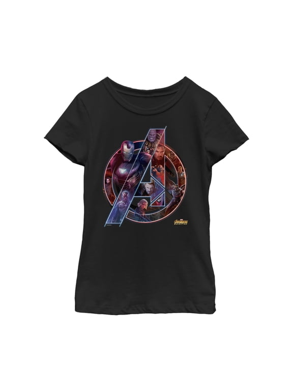 Girl's Marvel Avengers: Infinity War Logo Graphic Tee Black X Large