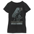 thumbnail image 1 of Girl's Marvel Black Panther Action Pose 4th Birthday  Graphic Tee Black Large, 1 of 3