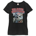 thumbnail image 1 of Girl's Marvel Black Panther Panels  Graphic Tee Black X Large, 1 of 3